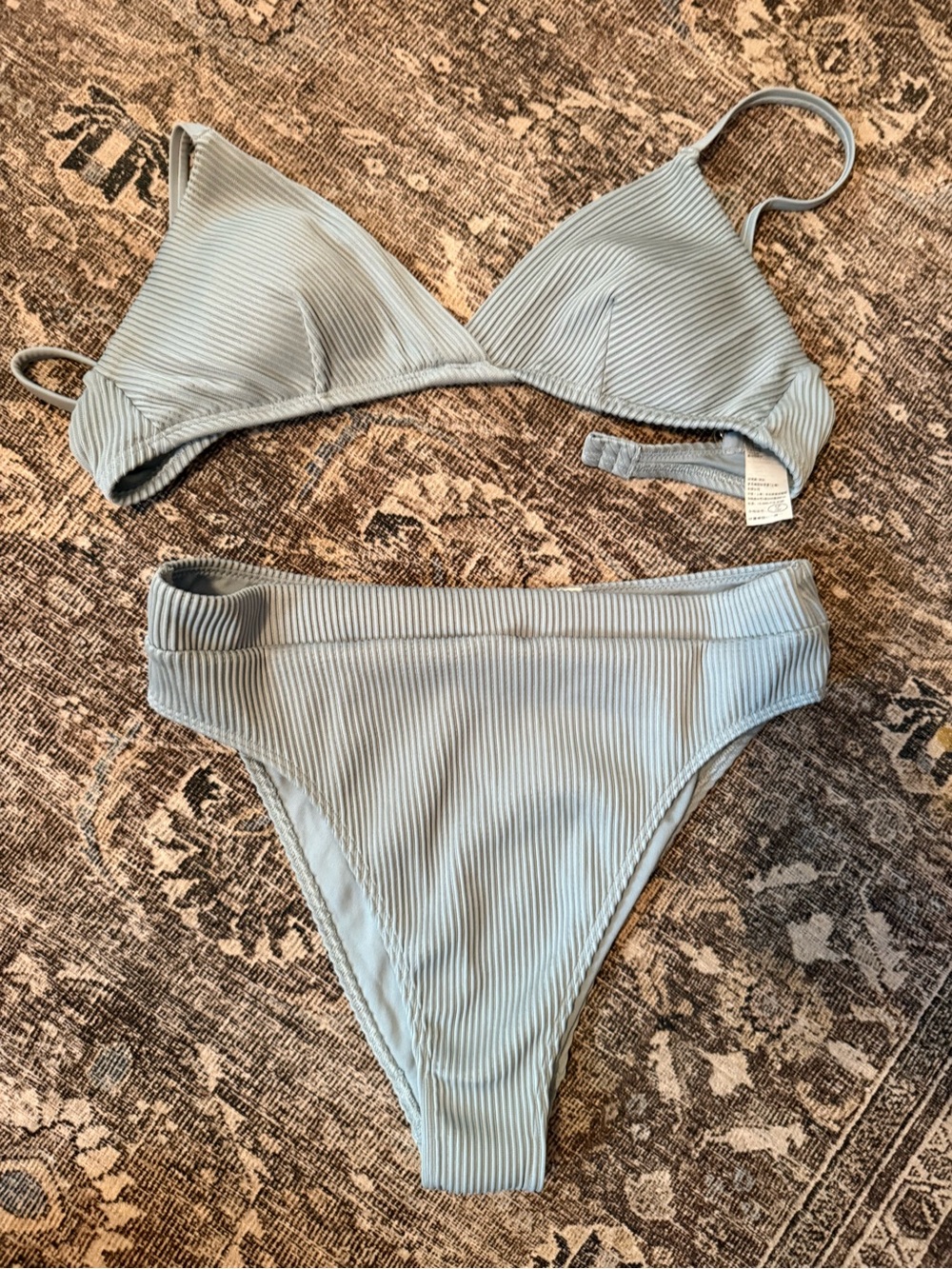 Hollister Ribbed Triangle Bikini Set